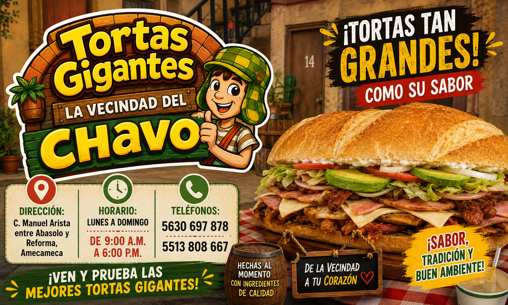 Tortas Gigantes La Vecindad del Chavo